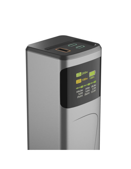 HAMA Външна батерия -bdquo,High Power-ldquo,, 200 W, 24000 mAh, 2x USB-C, USB-A, бързо зареждане