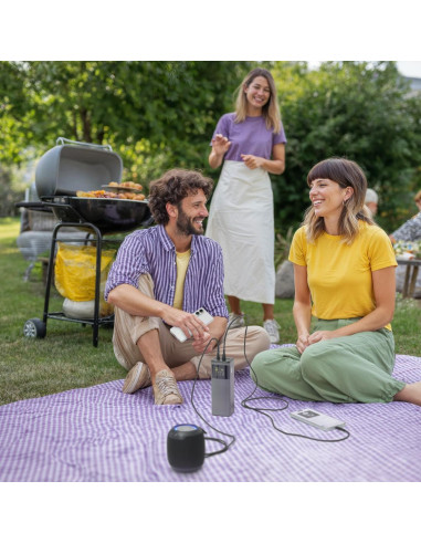 HAMA Външна батерия -bdquo,High Power-ldquo,, 200 W, 24000 mAh, 2x USB-C, USB-A, бързо зареждане