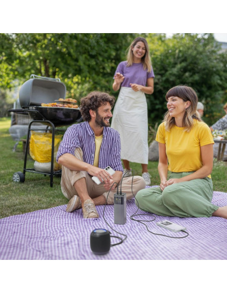 HAMA Външна батерия -bdquo,High Power-ldquo,, 200 W, 24000 mAh, 2x USB-C, USB-A, бързо зареждане