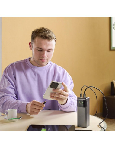 HAMA Външна батерия -bdquo,High Power-ldquo,, 200 W, 24000 mAh, 2x USB-C, USB-A, бързо зареждане