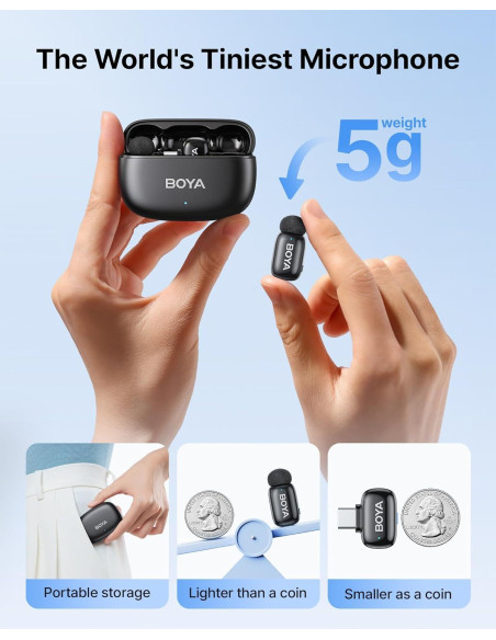 Безжична микрофонна система BOYA Mini 2-02 с USB-C