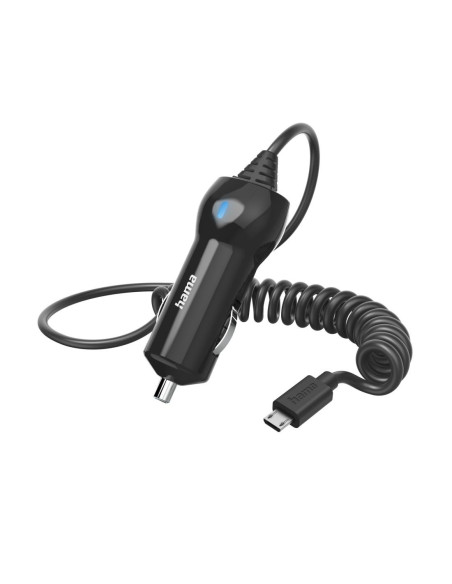 HAMA Зарядно за кола с Micro USB кабел, 6 W, 1,0 m, черно