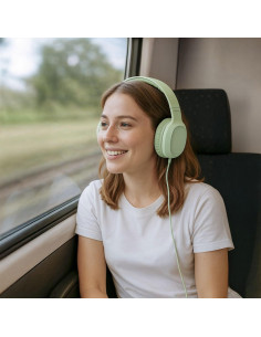 HAMA Слушалки с микрофон -quot,Fun C-quot,, USB-C, водач за кабел от едната страна, зелени