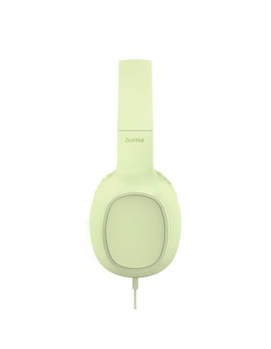 HAMA Слушалки с микрофон -quot,Fun C-quot,, USB-C, водач за кабел от едната страна, зелени