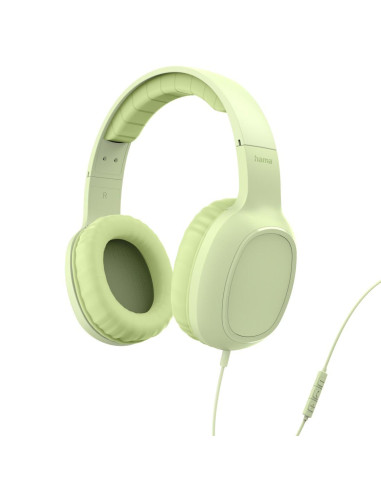 HAMA Слушалки с микрофон -quot,Fun C-quot,, USB-C, водач за кабел от едната страна, зелени