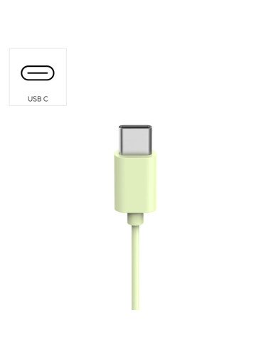 HAMA Слушалки с микрофон -quot,Fun C-quot,, USB-C, водач за кабел от едната страна, зелени