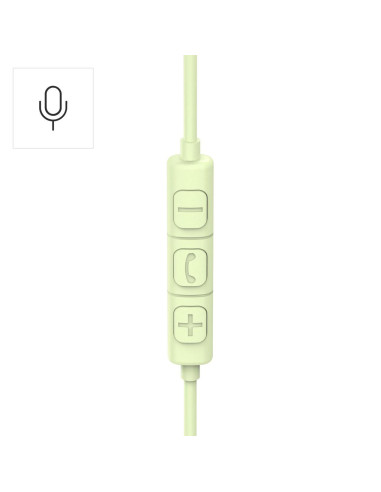 HAMA Слушалки с микрофон -quot,Fun C-quot,, USB-C, водач за кабел от едната страна, зелени