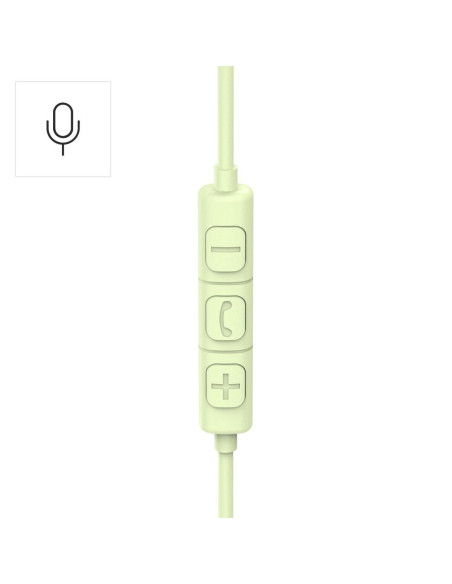 HAMA Слушалки с микрофон -quot,Fun C-quot,, USB-C, водач за кабел от едната страна, зелени