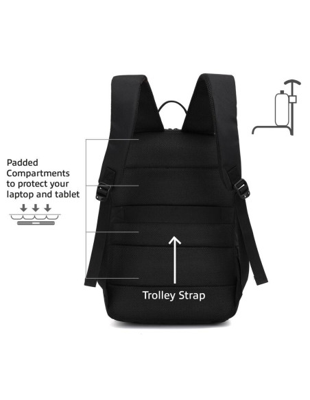 ACT Suburb раница за 15.6-quot, лаптоп от рециклирани пластмасови бутилки