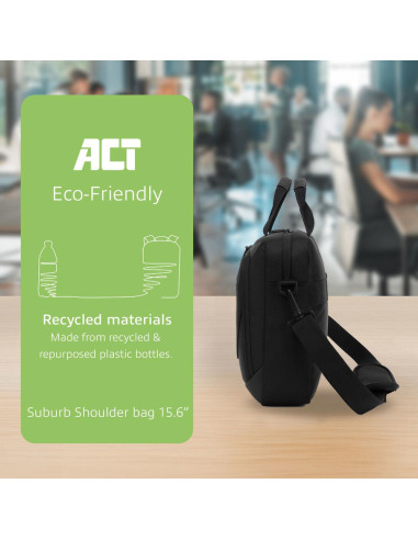 ACT Suburb чанта за 15.6-quot, лаптоп от рециклирани пластмасови бутилки
