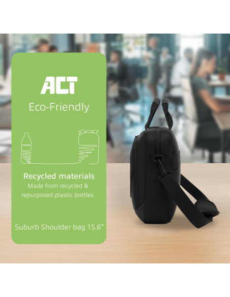 ACT Suburb чанта за 15.6-quot, лаптоп от рециклирани пластмасови бутилки