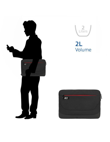 ACT Suburb калъф  за 14.1-quot, лаптоп от рециклирани пластмасови бутилки