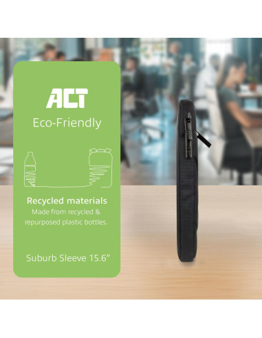 ACT Suburb калъф  за 15.6-quot, лаптоп от рециклирани пластмасови бутилки