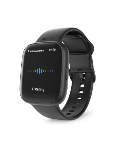 HAMA Смарт часовник -quot,4000-quot,, функция за разговори, анализ на съня, водоустойчив, 46 мм, черен