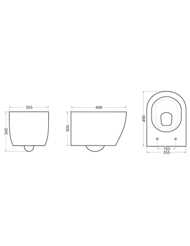 Висяща тоалетна Fluenta Turbo с капак