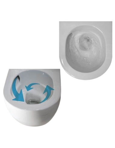 Висяща тоалетна Fluenta Turbo с капак