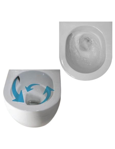 Висяща тоалетна Fluenta Turbo с капак