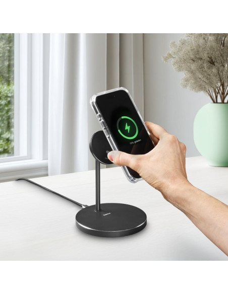 HAMA Безжична зарядна станция Qi2, 15W, черно