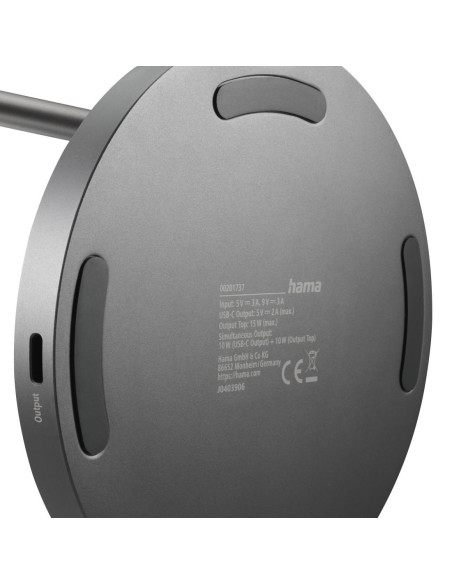 HAMA Безжична зарядна станция Qi2, 15W, черно